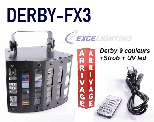 Excelighting Derby-fx3  Derby 3en1 strob & UV